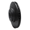 R1 2007-2008 BMW ALPINA B7 Front Right Drilled & Slotted Black Brake Rotor