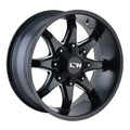 ~(37 lbs. 22X22X10)~ 181 (181) SATIN BLACK/MILLED SPOKES 20X9 6-135/6-139.7 18MM 108MM