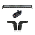 Cali Raised 05-15 Toyota Tacoma 32In Lower Bumper Flush Led Light Bar Kit - Blue Backlight - Small