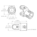 CHROME MOLY DOUBLE UJOINT 3/4