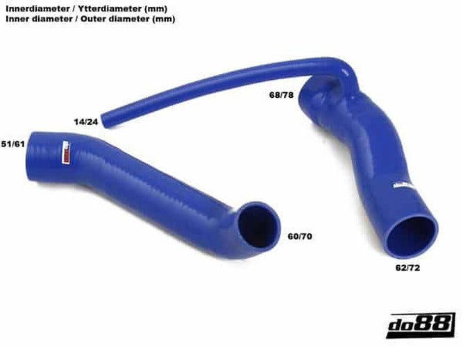 do88 81-90 Audi Quattro/Ur-Quattro 2.2T 10V Pressure Hoses - Blue