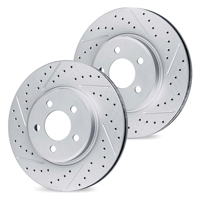 R1 04-25 ScIon FR-S Front Drilled & Slotted Carbon Coated Brake Rotor Set