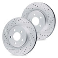 R1 04-25 ScIon FR-S Front Drilled & Slotted Carbon Coated Brake Rotor Set