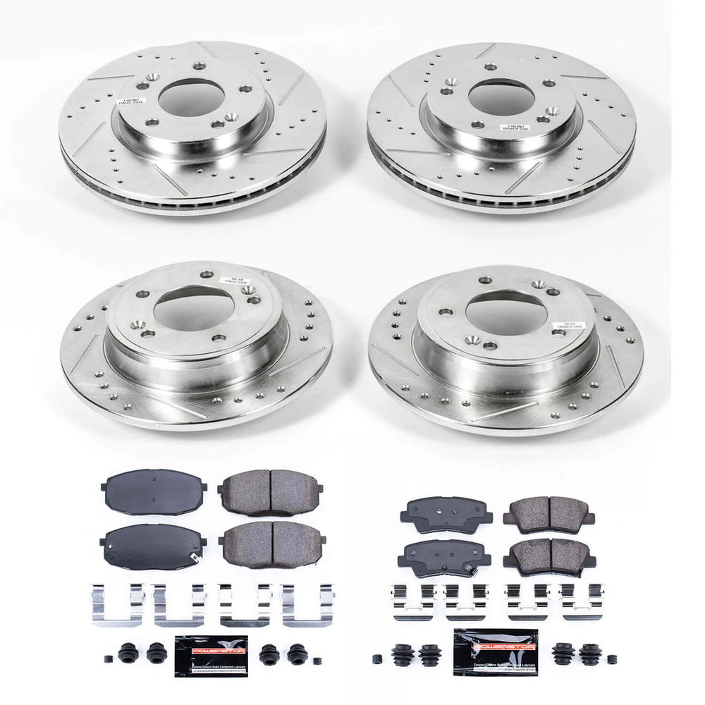 Power Stop 14-16 Kia Soul Front & Rear Z23 Evolution Sport Brake Kit