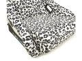 NRG FRP Bucket Seat PRISMA SAVAGE Edition White Pearlized Back Snow Leopard Print - Large