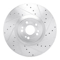 DFC 20-26 Mercedes-Benz GLE350 Front Right Drilled & Slotted Silver Brake Rotor