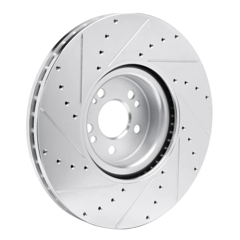 DFC 20-26 Mercedes-Benz GLE350 Front Right Drilled & Slotted Silver Brake Rotor