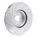 DFC 20-26 Mercedes-Benz GLE350 Front Right Drilled & Slotted Silver Brake Rotor