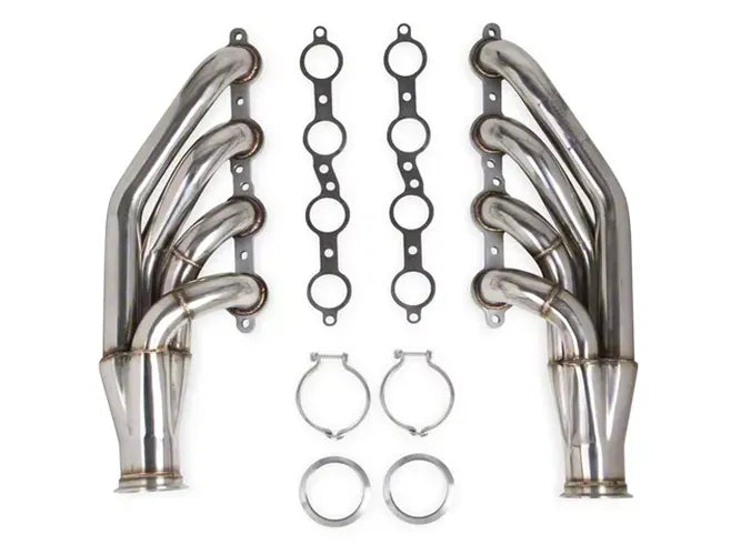 Ls Turbo Headers-Polished LS Turbo Headers (Up And Forward) 1-3/4 Inch 304SS Gm 4.8/5.3/6.0L V8 Polished Finish FlowTech