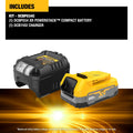 20V MAX POWERSTACK 1.7AH LITHIUM ION COMPACT BATTERY W/LED CHARGE INDICATOR STARTER KIT