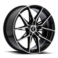 KRAZE EVOLVE KR196 GLOSS BLACK/MACHINED FACE 22X9 5-120 35MM 72.56MM