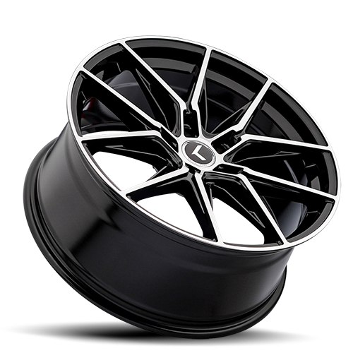 KRAZE EVOLVE KR196 GLOSS BLACK/MACHINED FACE 22X9 5-120 35MM 72.56MM