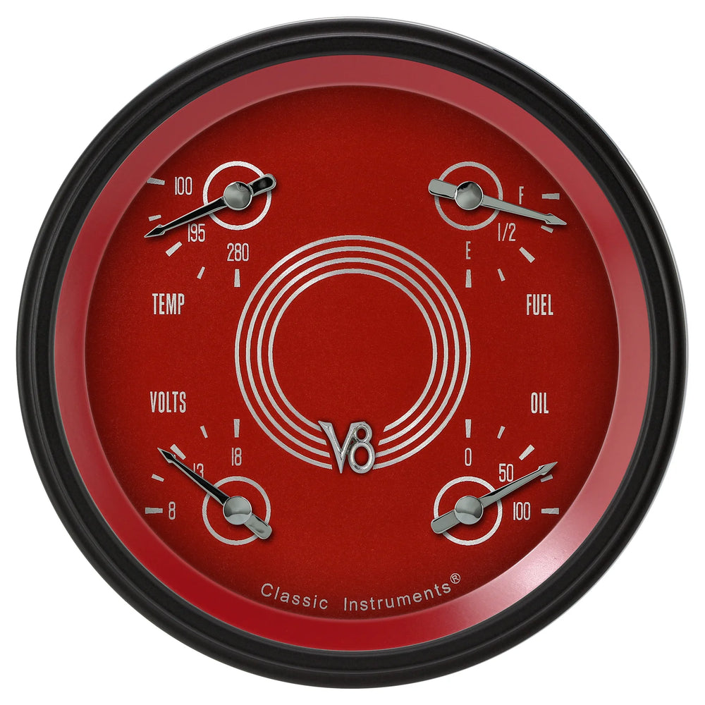 V8 RED STEELIE 5IN QUAD 0-90