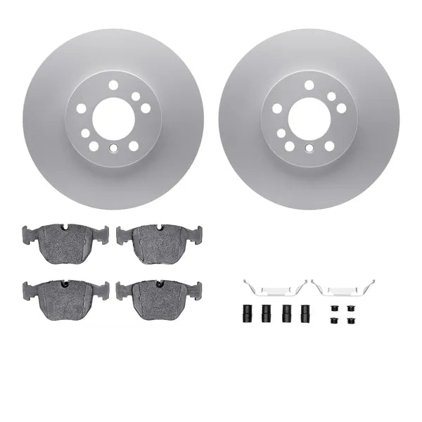 R1 Concepts Brake Rotor- Carbon Coated with Ceramic Pads Hdw Fits BMW X5