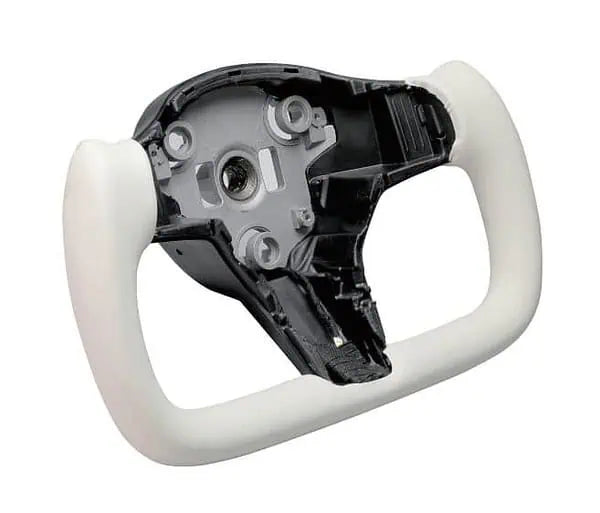1623 TESLA 3/1923 TESLA Y YOKE STEERING WHEEL NAPPA LEATHER (WHITE)