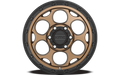 DIRTY HARRY 17X8.5 8X6.5 00MM MATTE BRONZE W/ BLACK LIP