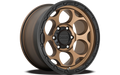 DIRTY HARRY 17X8.5 8X6.5 00MM MATTE BRONZE W/ BLACK LIP