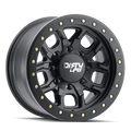 DIRTY LIFE DT-1 9303 MATTE BLACK W SIMULATED RING 17X9 6-139.7 -38MM 106MM