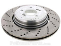 SHW 06-10 BMW M5 5.0L Left Rear Cross-Drilled Lightweight Brake Rotor (34212282807)