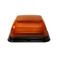 LED BEACON: DUALCOLOR SQUARE MEDIUM PROFILE 1224VDC 24 PATTERNS CLEAR LENS AMBER/RED ILLUMINATION