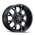 MAYHEM WARRIOR 8015 BLACK W PRISM BLUE 18X9 5-127 5-139.7 18MM 87MM