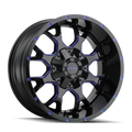 MAYHEM WARRIOR 8015 BLACK W PRISM BLUE 18X9 5-127 5-139.7 18MM 87MM