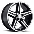 REV WHEELS REPLICA 652 SERIES IROK 22X9 5x127/5x5 +15MM OS MACHINED FACE/BLACK