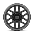 ~(34 lbs. 21X21X12)~ KM544 18x9 6x135.00 SATIN BLACK W/ GLOSS BLACK LIP (18 mm)