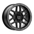 ~(34 lbs. 21X21X12)~ KM544 18x9 6x135.00 SATIN BLACK W/ GLOSS BLACK LIP (18 mm)
