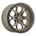 Weld Off-Road W106 18X9 Ledge Six 6X139.7 ET19 BS 5.76 Satin Bronze / Black Ring 106.1