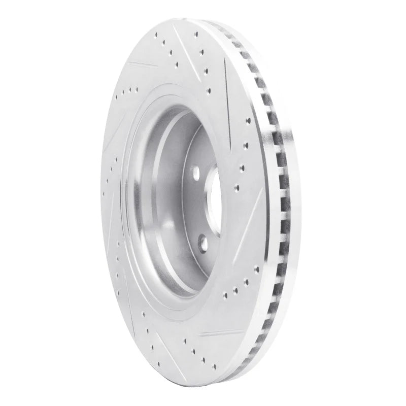 R1 04-06 Dodge Ram 1500 Pickup Front Left Drilled & Slotted Silver Brake Rotor