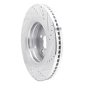 R1 04-06 Dodge Ram 1500 Pickup Front Left Drilled & Slotted Silver Brake Rotor