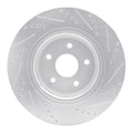 R1 04-06 Dodge Ram 1500 Pickup Front Left Drilled & Slotted Silver Brake Rotor