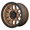 ~(34 lbs. 21X21X12)~ KM544 18x9 5x127.00 MATTE BRONZE W/ BLACK LIP (18 mm)