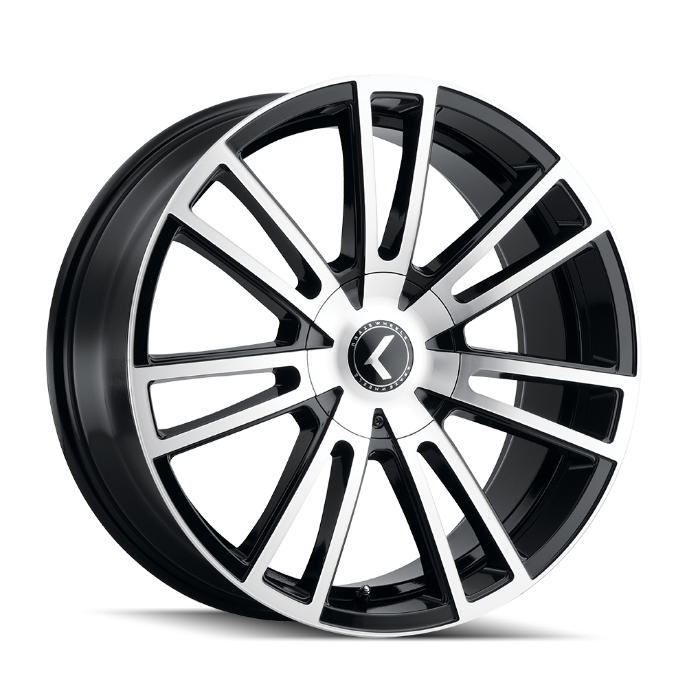 KRAZE SPECTRA 183 GLOSS BLACK MACHINED 22X8.5 5-114.3 5-120 38MM 74.1MM