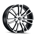 KRAZE SPECTRA 183 GLOSS BLACK MACHINED 22X8.5 5-114.3 5-120 38MM 74.1MM