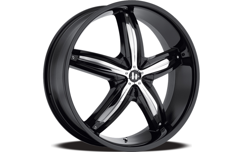 HE844 22X8.5 BLANK G-BLK W/ ACCENTS 45MM (98-127)