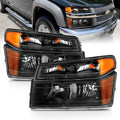 0406 CANYON CRYSTAL (OE REPLACEMENT) HEADLIGHT SET (4PCS) BLACK AMBER