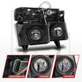 0406 CANYON CRYSTAL (OE REPLACEMENT) HEADLIGHT SET (4PCS) BLACK AMBER