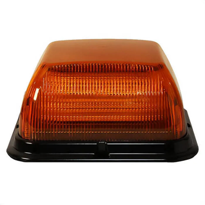LED BEACON SQUARE POLY BASE MEDIUM PROFILE 1224VDC 24 FLASH PATTERNS AMBER