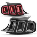 1523 FORD MUSTANG SEQUENTAIL LED TAIL LIGHTGLOSSEY BLACK/CLEAR RENEGADE