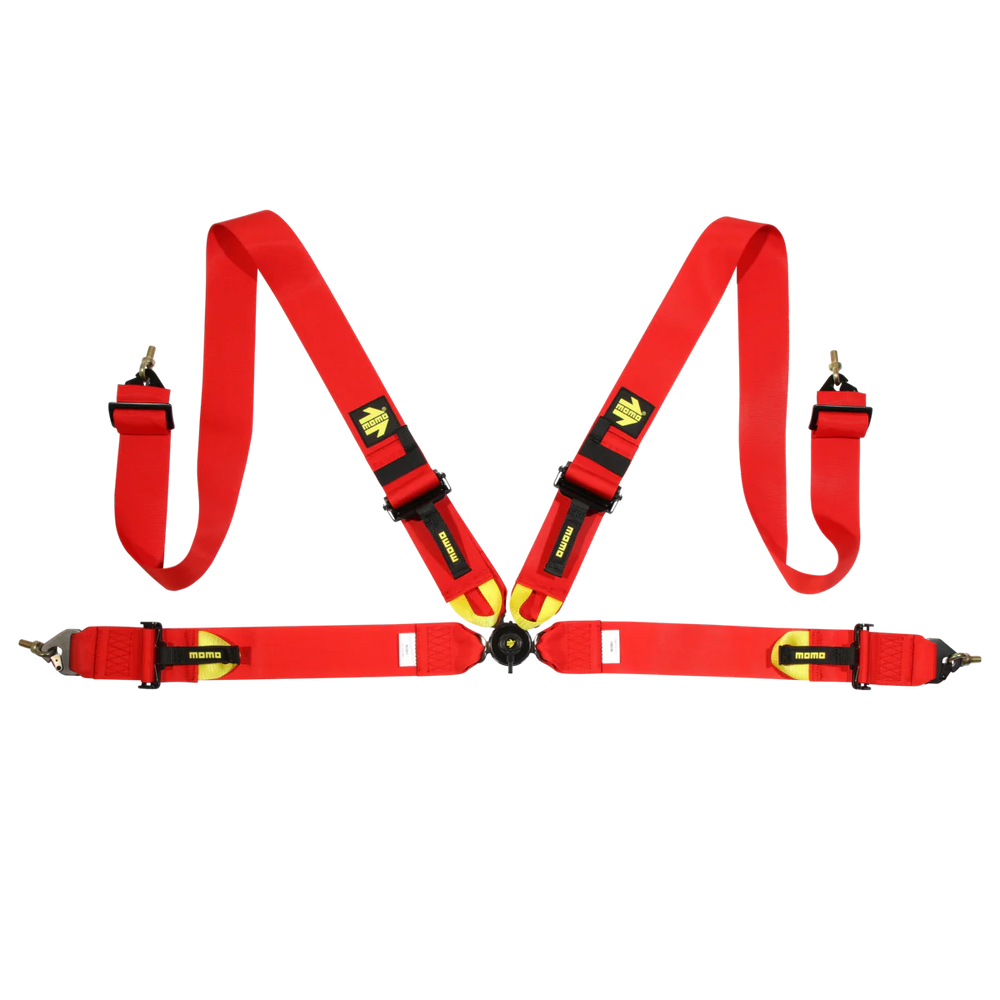MOMO Corsa Harness 3x3 Camlock 4pt Clip In Restraint - Yellow