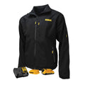 MENS HEATED STRUCTURED SOFT SHELL JACKET KITTED BLACK SIZE L