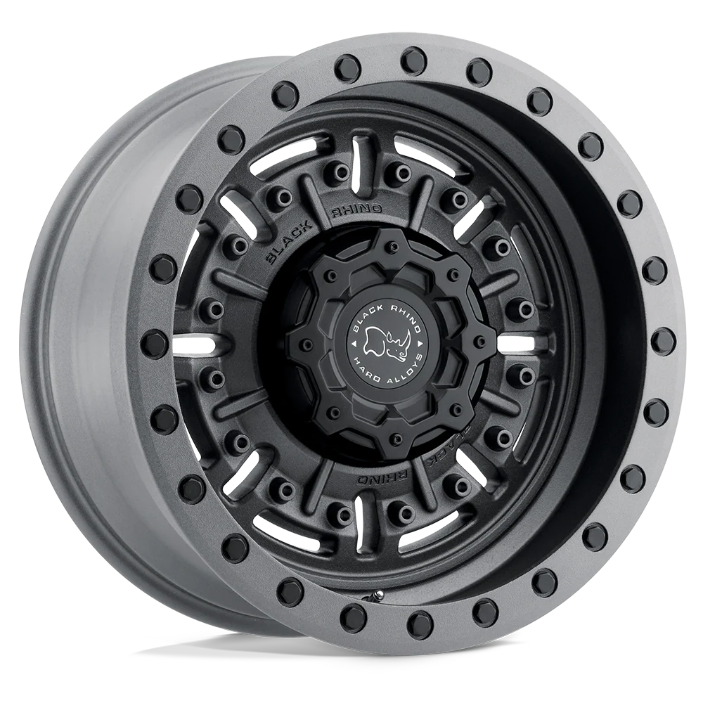 ABRAMS 17X8.5 6X5.5 0MM TEXTURED MATTE GUNMETAL