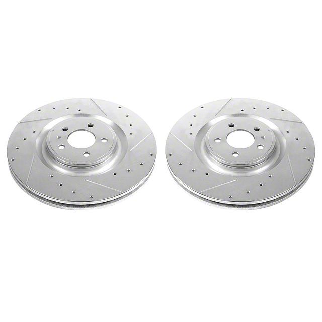 Power Stop 13-14 Ford Mustang Front Drilled & Slotted Rotor - Pair