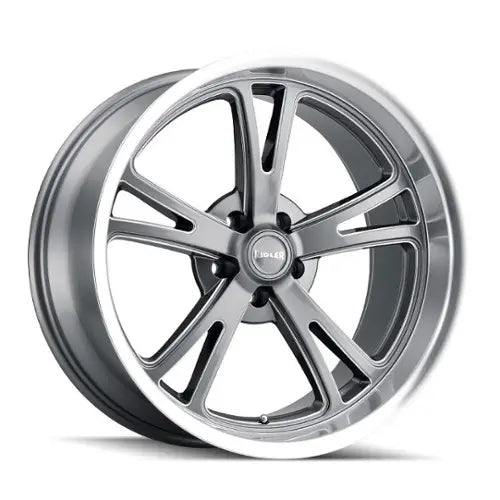 RIDLER TYPE 606 GREY W MILLED SPOKES DIAMOND LIP 18X8 5-127 0MM 83.82MM