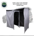 Overland Vehicle Systems HD Nomadic Shower - Quick Deploying Double Shower 42 x 84 Grey Body Green Trim W Black Travel Bag