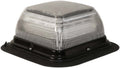 LED BEACON DUAL SQUARE POLY BASE MEDIUM PROFILE 1224VDC 24 FLASH PATTERNS CLEAR LENS AMBER/GREEN