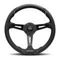 Momo Gotham Steering Wheel 350 mm - Black Leather/Black Spokes