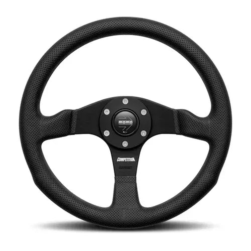 Momo Gotham Steering Wheel 350 mm - Black Leather/Black Spokes